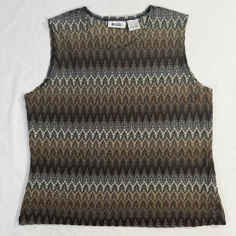 90's Units earthy y2k tank top Size XL